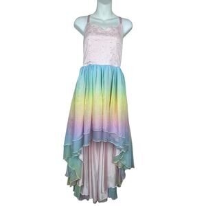 NWT The Carriage House Cosplay High-Low Dress XS Pastel Pink Fairycore Coquette